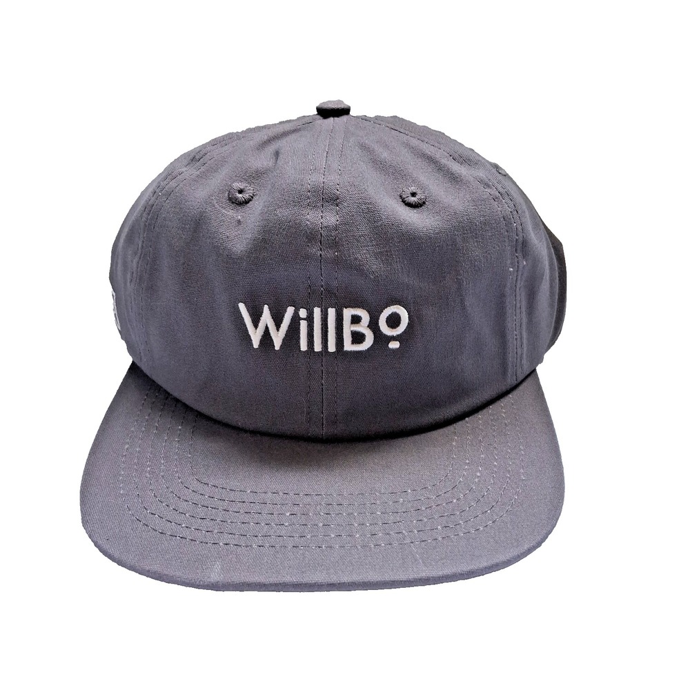 New WILLBO Men's Snapback Gray Logo Hat Cap